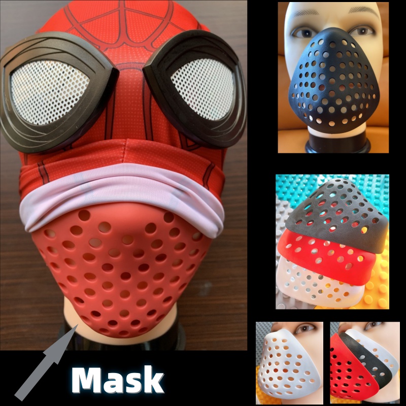 Silicone Mask Bracket - Halloween meia face concha nariz e