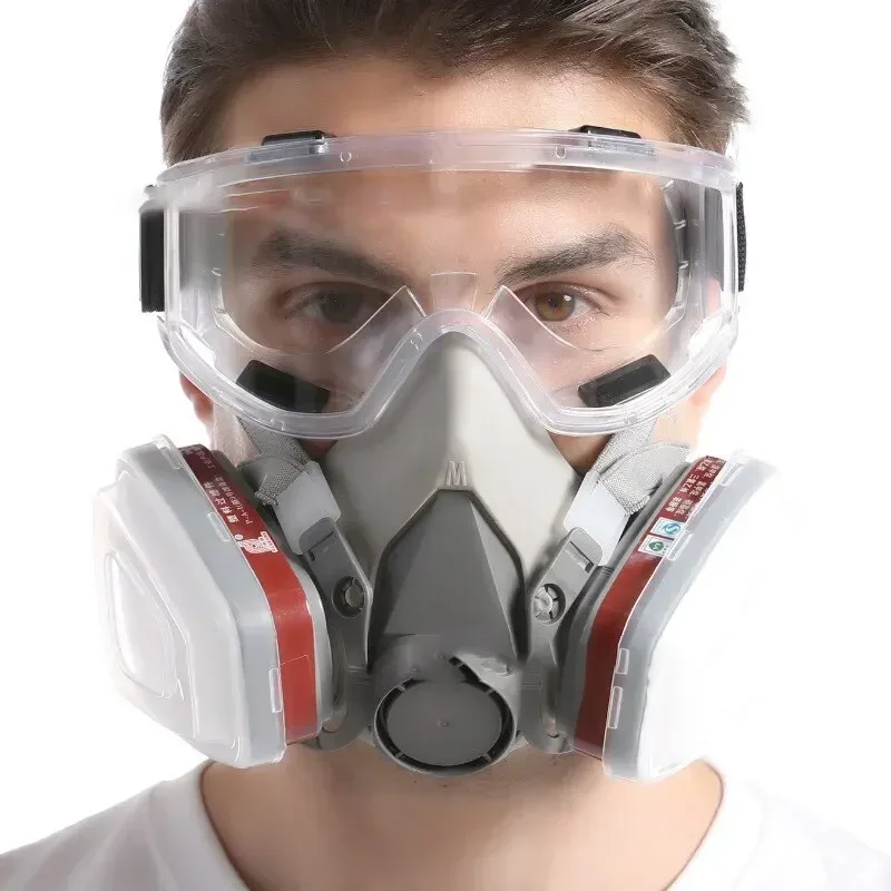 Dust Mask Construction - Máscara de gás respiratória reutilizável 6200,