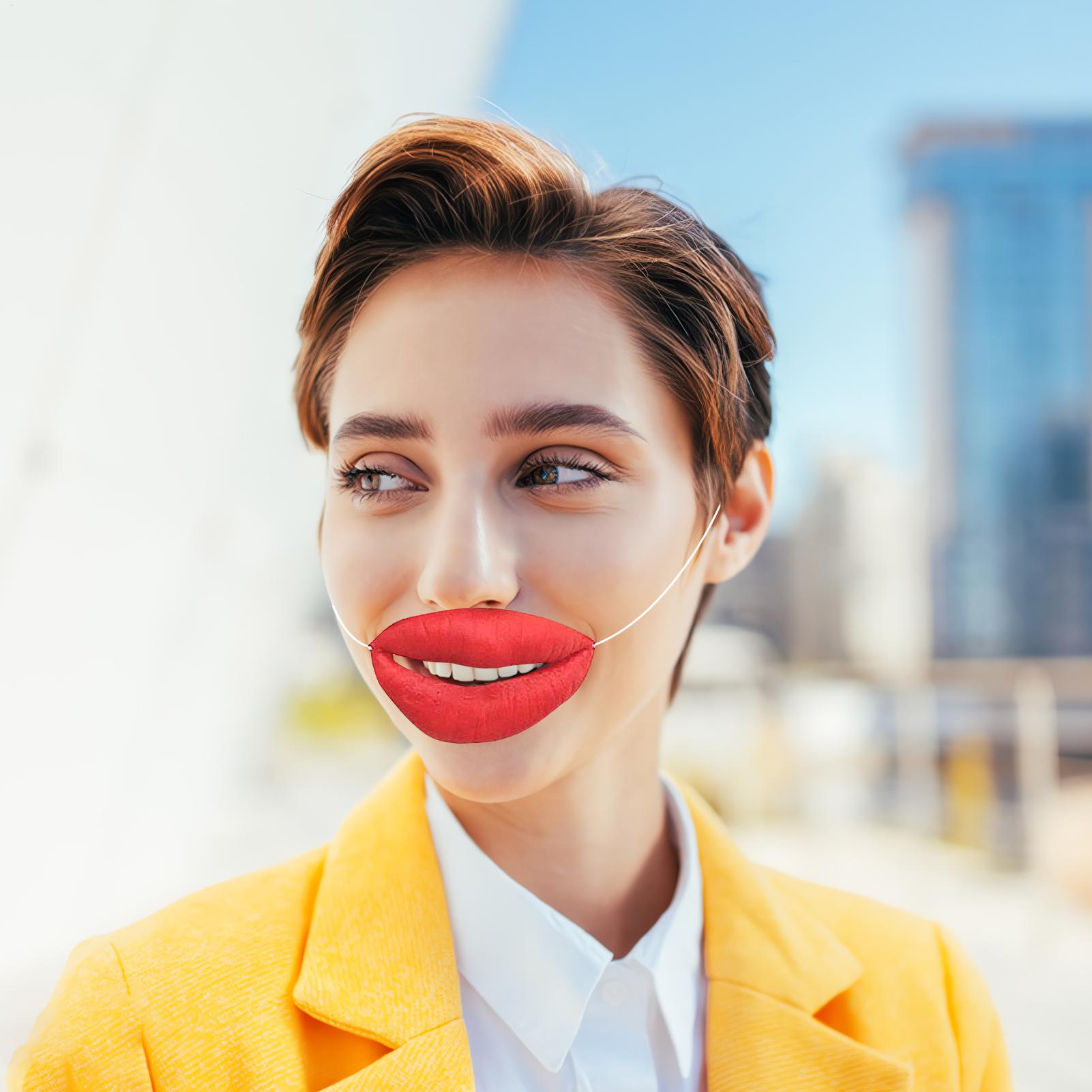 Máscaras de Lábios Vermelhos E - Kids Face Mask avaliação e preço