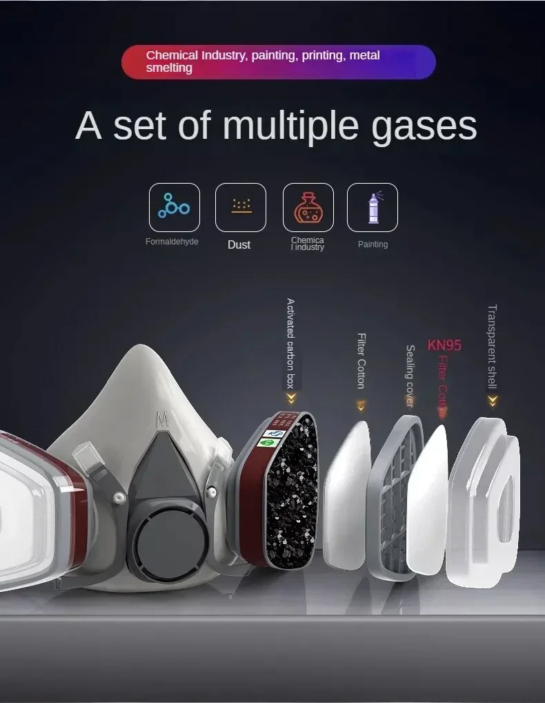 Máscara de gás respiratória re - Dust Mask Construction avaliação e preço